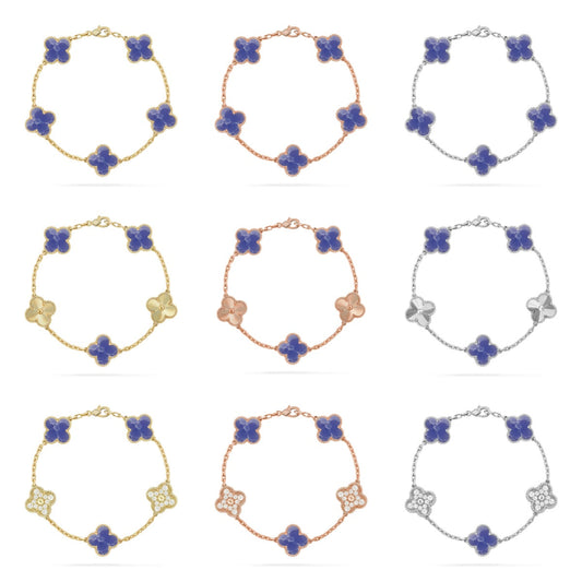 [Glow Jewelry]New CLOVER 5 MOTIF BLUE VEINS BRACELET COLLECTION