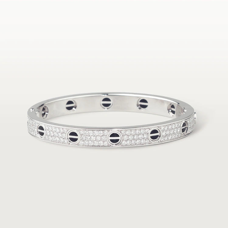 [Glow Jewelry]LOVE BRACELET 6.1MM DIAMOND-PAVED CERAMIC