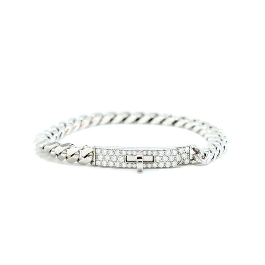 [Glow Jewelry]KELLY CHAIN SILVER DIAMOND BRACELET
