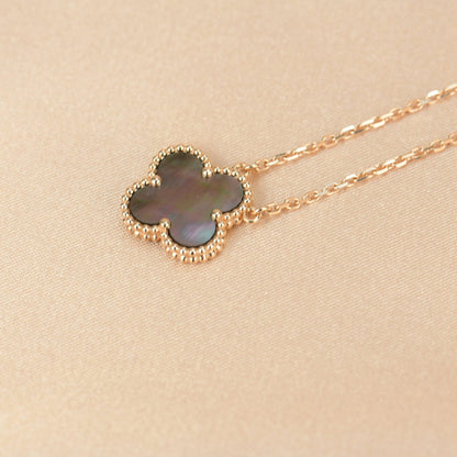 ¡®Glow Jewelry¡¯CLOVER 15MM  GRAY MOTHER OF PEARL NECKLACE