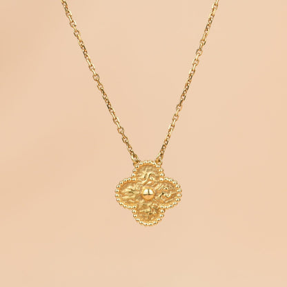[Glow Jewelry]CLOVER 15MM  BRONZING NECKLACE