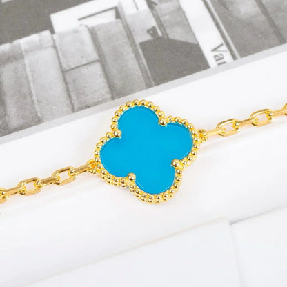 [Glow Jewelry]New  CLOVER 5 MOTIF TURQUOISE BRACELET COLLECTION