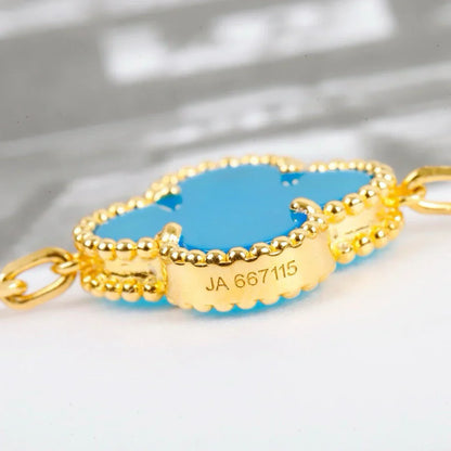[Glow Jewelry]New  CLOVER 5 MOTIF TURQUOISE BRACELET COLLECTION