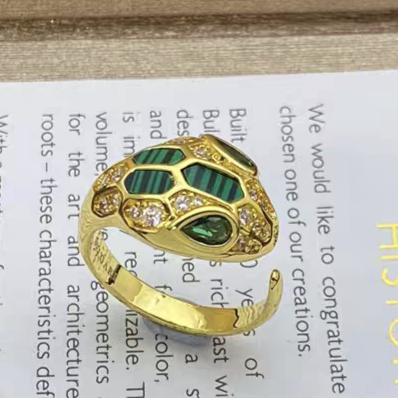 [Glow Jewelry]BRAND NEW ASSORTED SNAKE HEAD MALACHITE RINGS