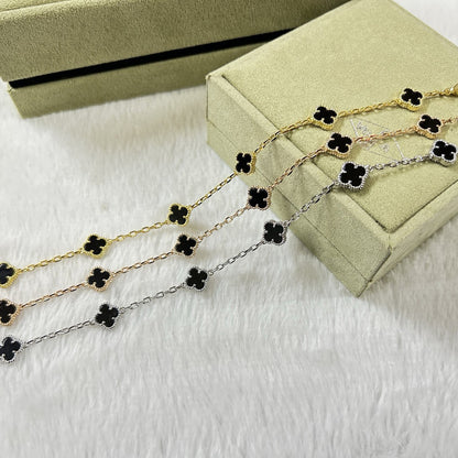 [Glow Jewelry]CLOVER 6 MOTIF  ONYXS BRACELET