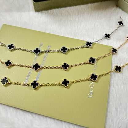 [Glow Jewelry]CLOVER 6 MOTIF  ONYXS BRACELET