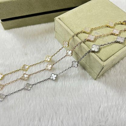 [¡®Glow Jewelry¡¯]CLOVER 6 MOTIF WHITE MOP BRACELET