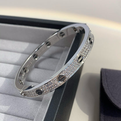 ¡®Glow Jewelry¡¯LOVE BRACELET 6.1MM DIAMOND-PAVED CERAMIC