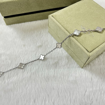[Glow Jewelry]CLOVER 6 MOTIF WHITE MOP BRACELET