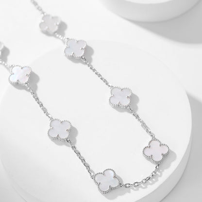 ¡®Glow Jewelry¡¯CLOVER 10 MOTIFS WHITE MOTHER OF PEARL NECKLACE