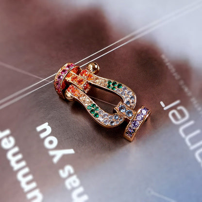 ¡®Glow Jewelry¡¯FORCE LARGE HORSESHOE  COLORED DIAMOND BRACELET ROSE GOLD