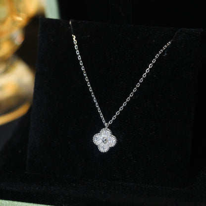 [Glow Jewelry]CLOVER MINI 9.5MM PENDANT DIAMOND NECKLACE