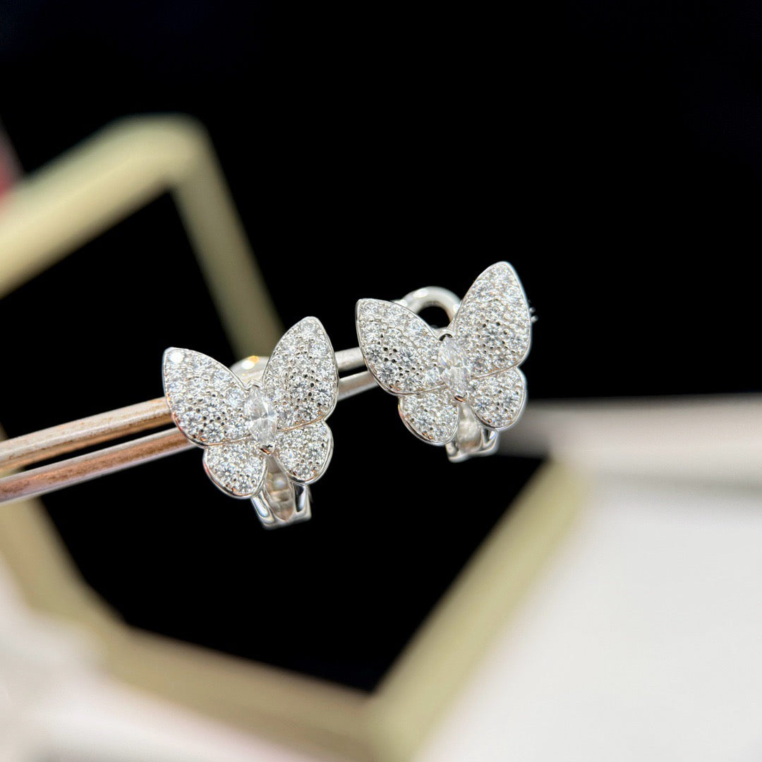 [Glow Jewelry]BUTTERFLY ALL DIAMOND EARRINGS