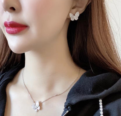 [Glow Jewelry]BUTTERFLY ALL DIAMOND EARRINGS