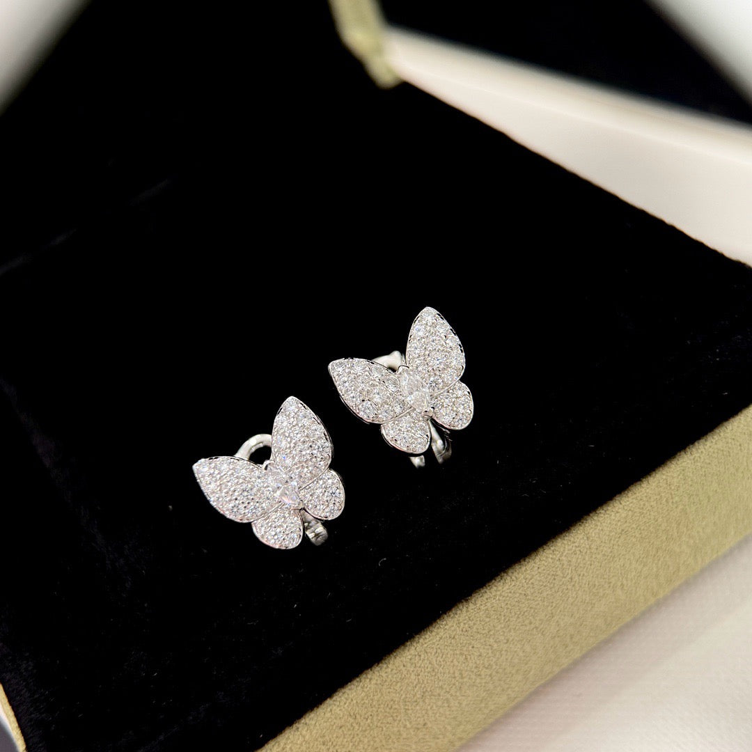 [Glow Jewelry]BUTTERFLY ALL DIAMOND EARRINGS