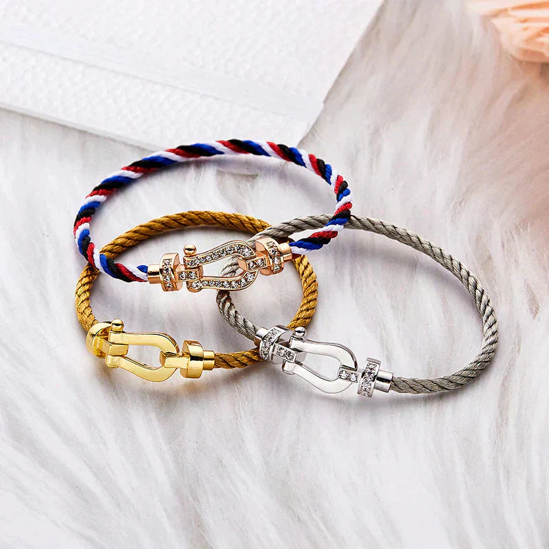 ¡®Glow Jewelry¡¯ホースシュー ブレスレット（ラージ・ダイヤなし）ゴールド