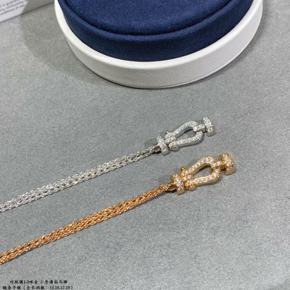 グロージュエリー「FORCE SMALL HORSESHOE」ダイヤモンドチェーンロープブレスレット
