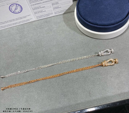 [Glow Jewelry]FORCE SMALL HORSESHOE  DIAMOND CHAIN ROPE BRACELET