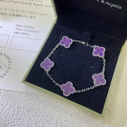 [Glow Jewelry]New  CLOVER 5 MOTIF VIOLET BRACELET COLLECTION