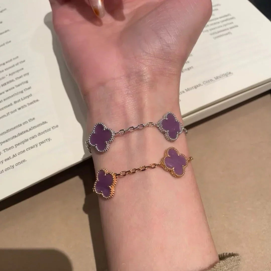 [Glow Jewelry]New  CLOVER 5 MOTIF VIOLET BRACELET COLLECTION