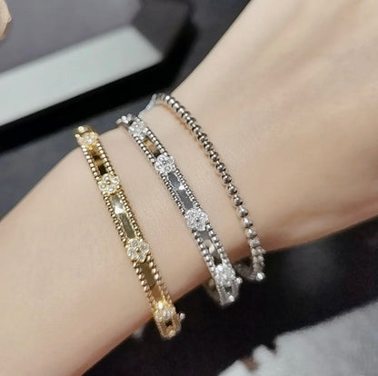 ¡®Glow Jewelry¡¯CLOVER BRACELET 4MM DIAMONDS