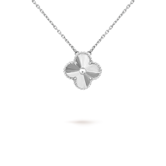 ¡®Glow Jewelry¡¯CLOVER 15MM LASER NECKLACE SILVER