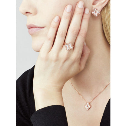 [Glow Jewelry]CLOVER 15MM DIAMOND SINGLE FLOWER NECKLACE