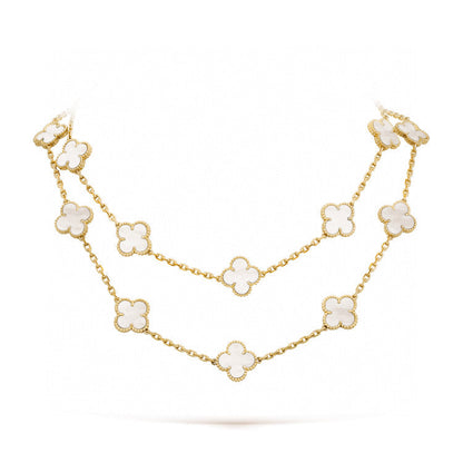 ¡®Glow Jewelry¡¯CLOVER 20 MOTIFS WHITE MOP NECKLACE