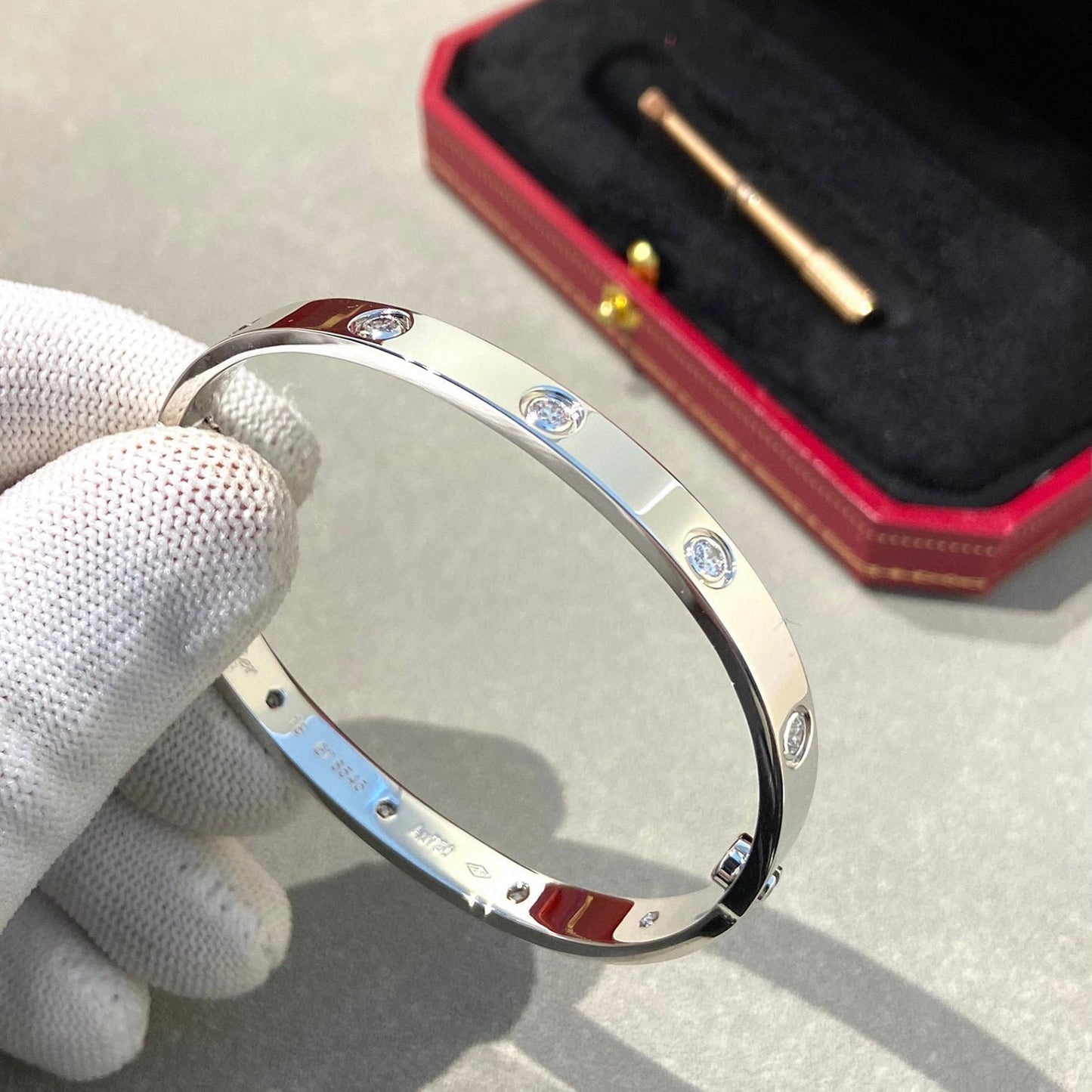 [Glow Jewelry]LOVE BRACELET 6.1MM 10 DIAMONDS