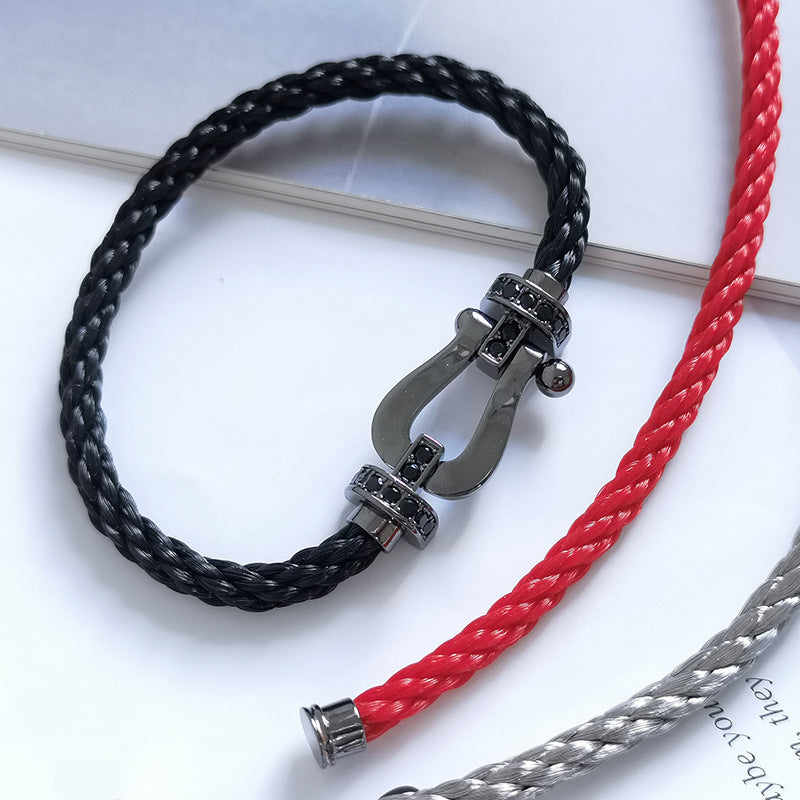 ¡®Glow Jewelry¡¯FORCE LARGE SERIES HORSESHOE BLACK SAMURAI BRACELET