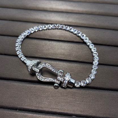 [Glow Jewelry]FORCE  HORSESHOE  DIAMOND TENNIS BRACELET