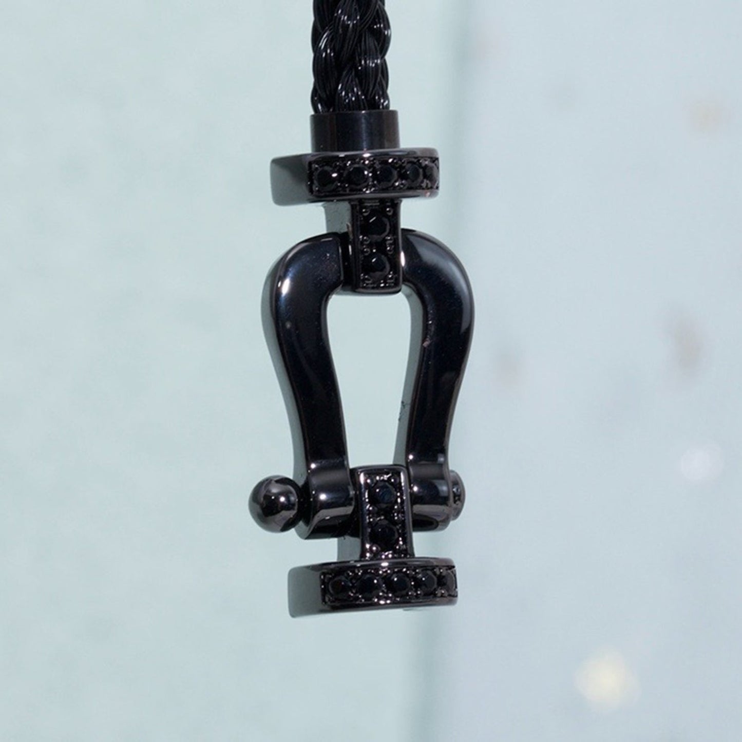 [Glow Jewelry]FORCE LARGE SERIES HORSESHOE BLACK SAMURAI BRACELET