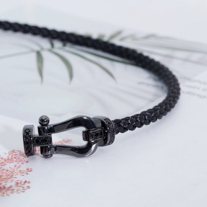 [Glow Jewelry]FORCE LARGE SERIES HORSESHOE BLACK SAMURAI BRACELET