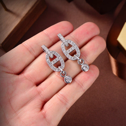 [Glow Jewelry]HM CHAINE DIAMOND EARRINGS