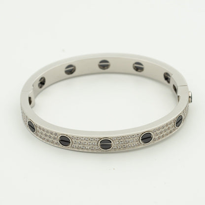 ¡®Glow Jewelry¡¯LOVE BRACELET 6.1MM DIAMOND-PAVED CERAMIC