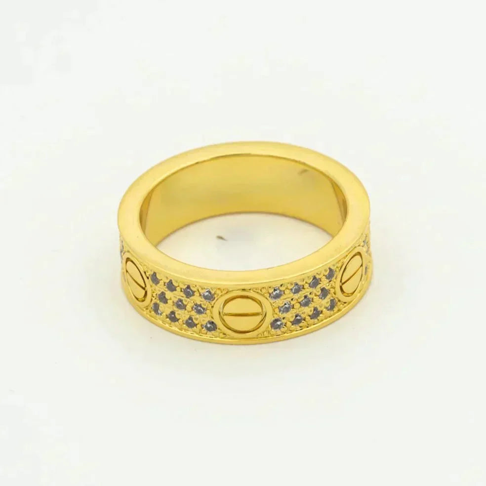 [Glow Jewelry]LOVE RING 5.5MM DIAMONDS PAVED
