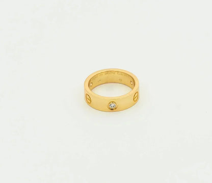 [Glow Jewelry]LOVE RING 5.5MM 3 DIAMONDS GOLD