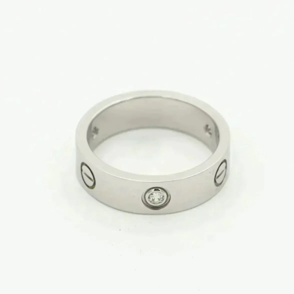 [Glow Jewelry]LOVE RING 5.5MM 3 DIAMONDS SILVER