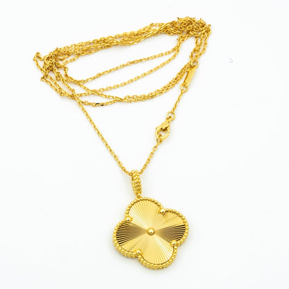¡®Glow Jewelry¡¯CLOVER 25MM PEDANT NECKLACE GOLD