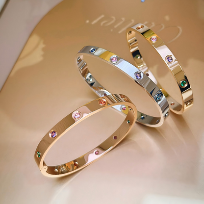 [Glow Jewelry]2026 RAINBOW LOVE BRACELET 6.1MM  10 DIAMONDS