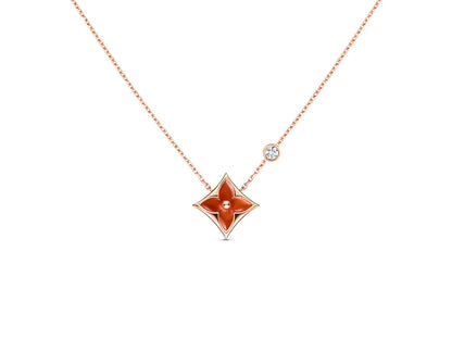 ¡®Glow Jewelry¡¯STAR NECKLACE PINK GOLD 1 DIAMOND
