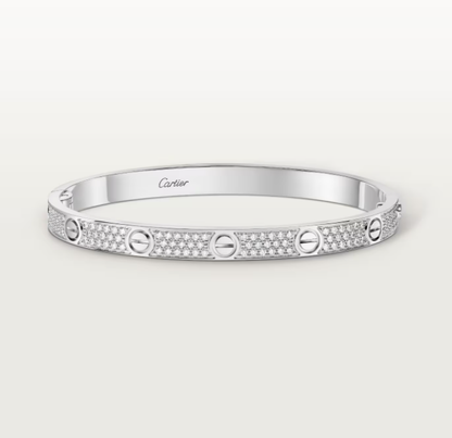 [Glow Jewelry]NEW-LOVE-4.8MM-Width Diamond-Studded Bracelet