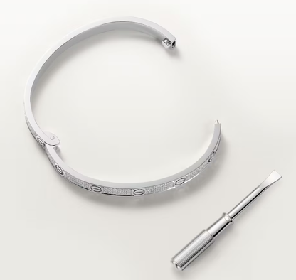 [Glow Jewelry]NEW-LOVE-4.8MM-Width Diamond-Studded Bracelet