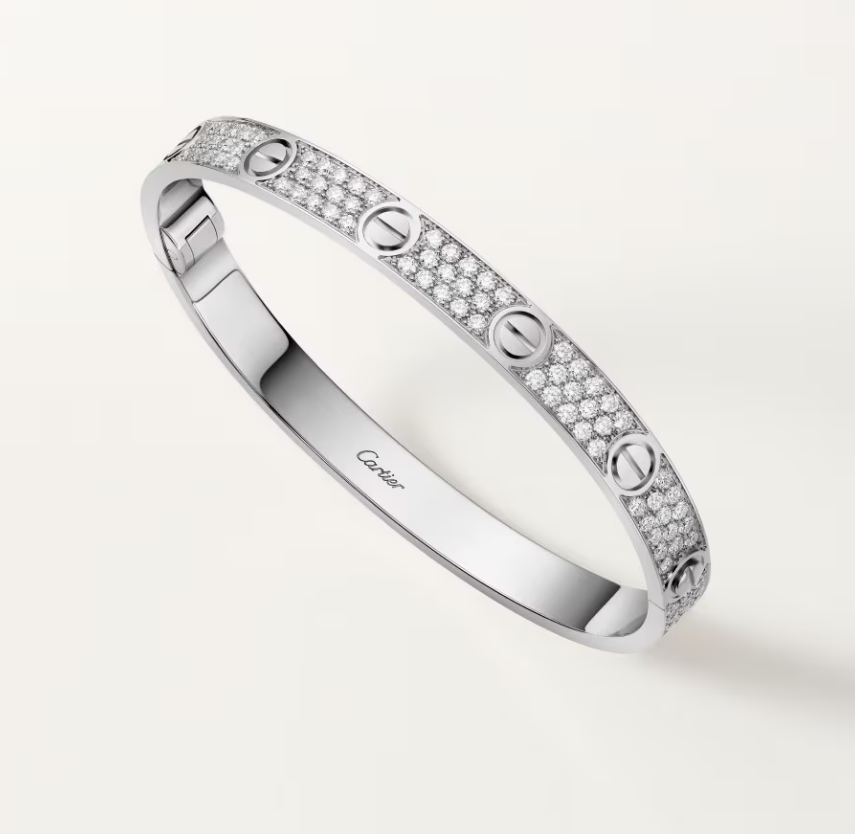 [Glow Jewelry]NEW-LOVE-6.1MM-Width Diamond-Studded Bracelet