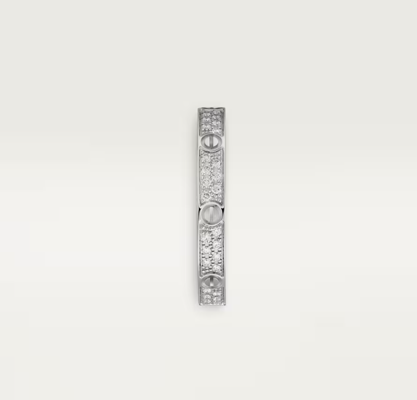 [Glow Jewelry]LOVE RING 2.6mm-wide full-diamond ring silver