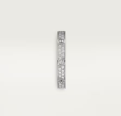 [Glow Jewelry]LOVE RING 2.6mm-wide full-diamond ring silver