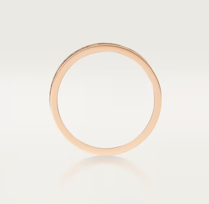 [Glow Jewelry]LOVE RING 4mm-wide full-diamond ring Rose Gold