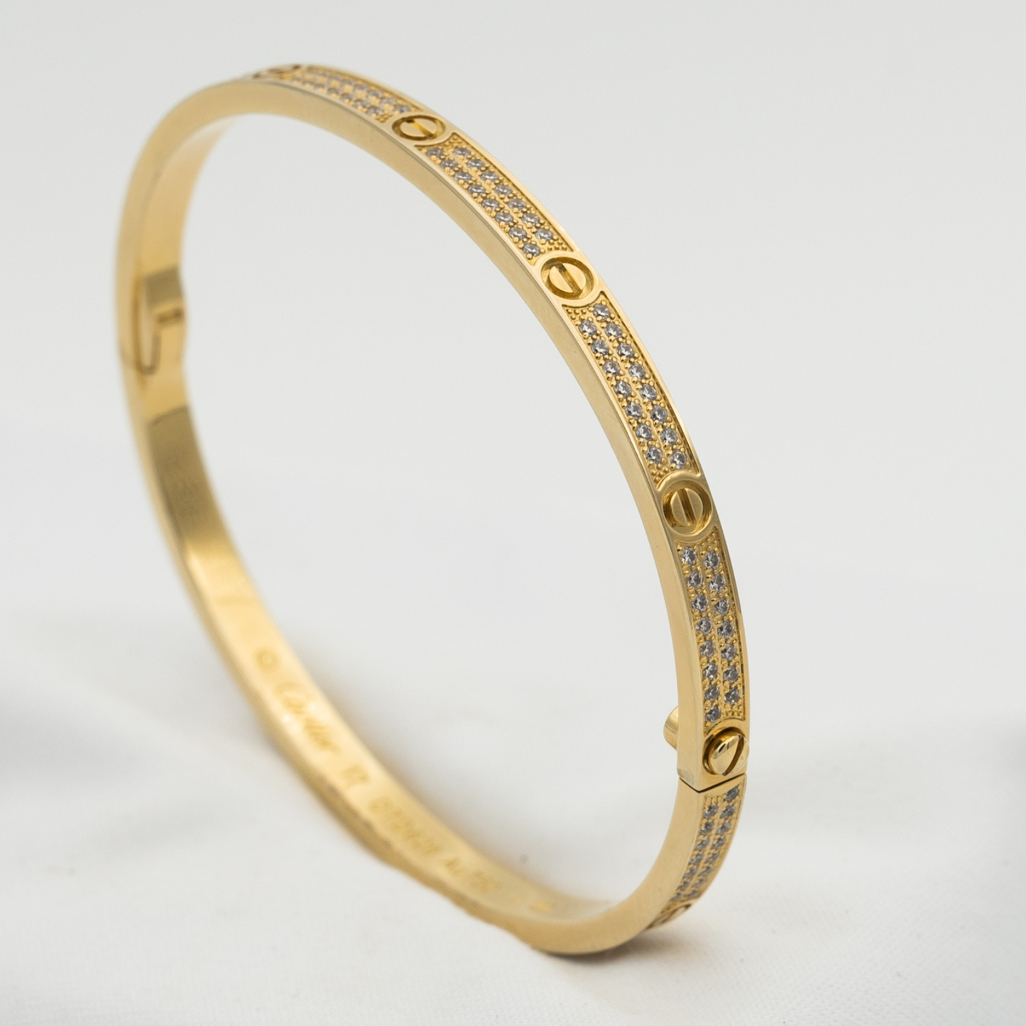[Glow Jewelry]LOVE BRACELET 3.65MM DIAMOND-PAVED