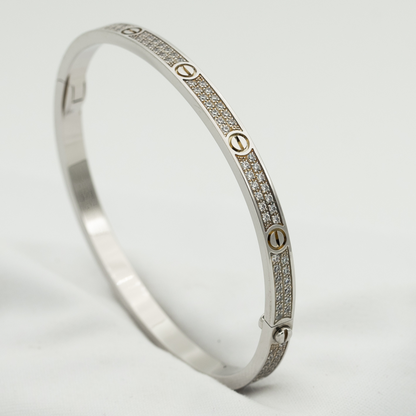 [Glow Jewelry]LOVE BRACELET 3.65MM DIAMOND-PAVED