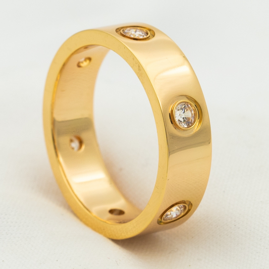 ¡®Glow Jewelry¡¯LOVE RING 5.5MM 6 DIAMONDS PINK GOLD